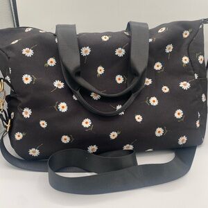 Alice + Olivia Black Daisy Travel Bag